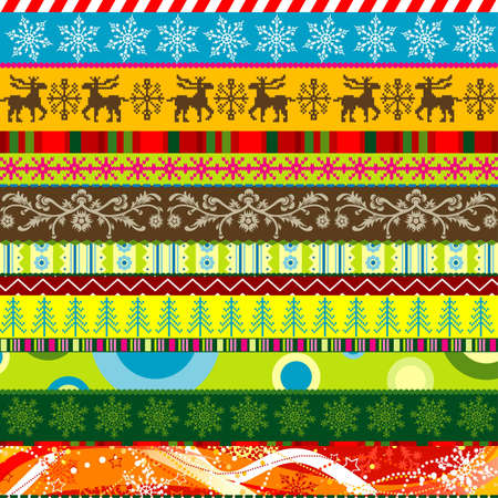 Scrapbook christmas patterns for design, vector illustrationのイラスト素材