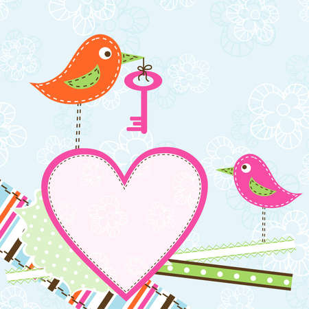 Template greeting card, vector illustrationのイラスト素材