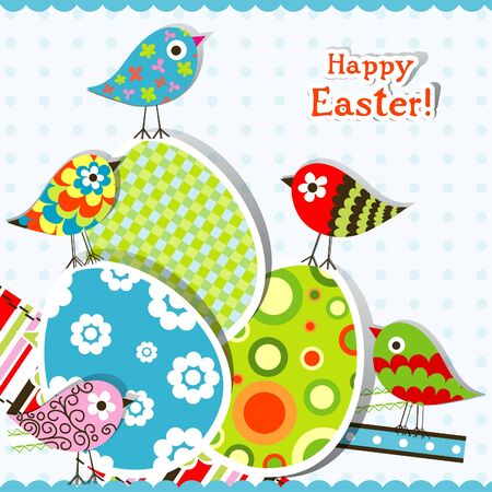 Template egg greeting card, illustrationのイラスト素材