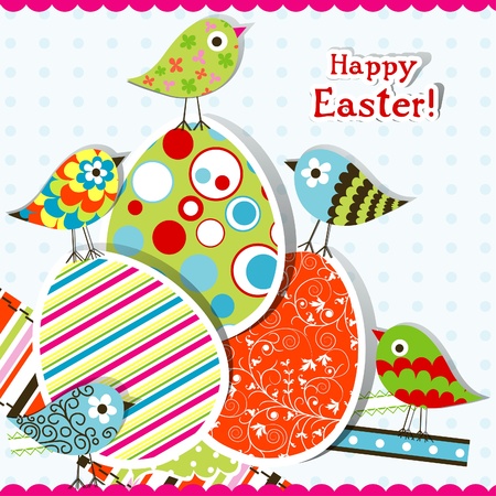 Template Easter greeting card, vector illustrationのイラスト素材