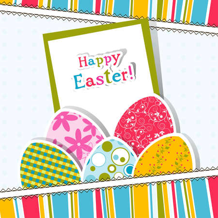 Template Easter greeting card, vector illustrationのイラスト素材