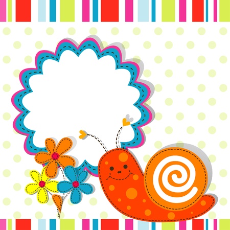 Template greeting card, vector scrap illustrationのイラスト素材