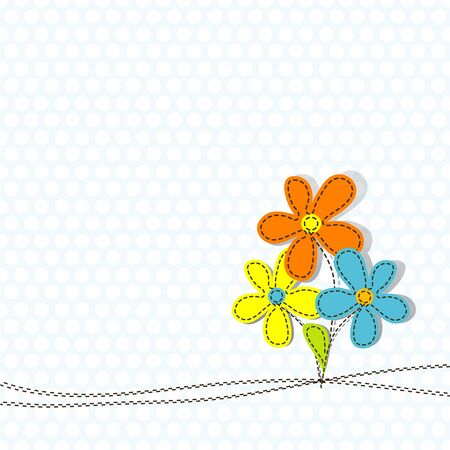 Template greeting card, vector scrap illustrationのイラスト素材