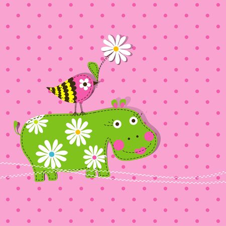 Template greeting card,  scrap illustrationのイラスト素材