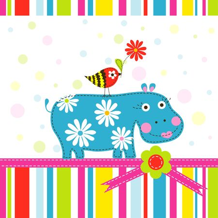 Template greeting card, scrap illustrationのイラスト素材