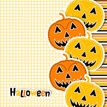 Template Halloween greeting card, vector scrap illustrationのイラスト素材