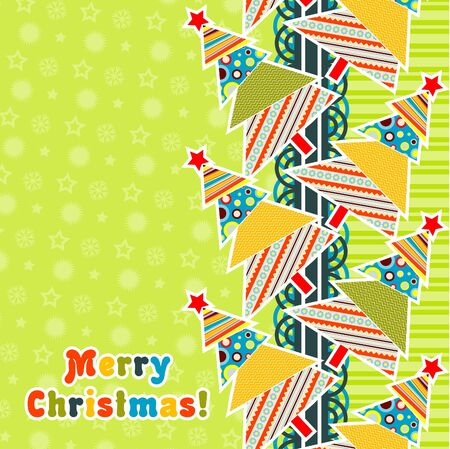 Template christmas greeting card, vector illustrationのイラスト素材