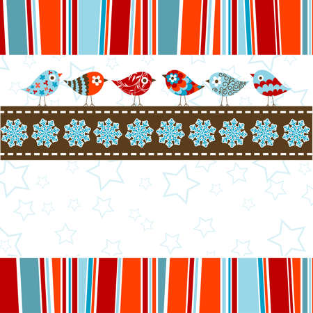 Template christmas greeting card, vector illustrationのイラスト素材