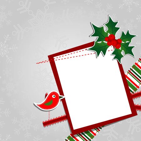 Template christmas greeting card, vector illustrationのイラスト素材