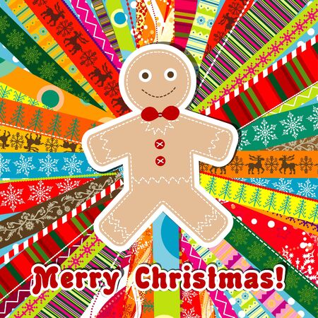 Template christmas greeting card, vector illustrationのイラスト素材