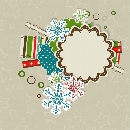 Template Christmas greeting card, vector illustrationのイラスト素材