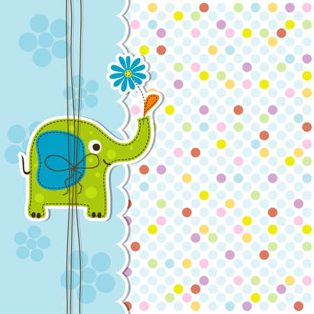 Template greeting card, vector scrap illustrationのイラスト素材