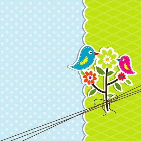 Template greeting card, vector scrap illustrationのイラスト素材