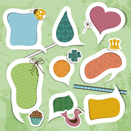 Template speak bubbles, vector illustrationのイラスト素材