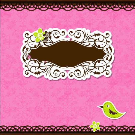 Template greeting card, vector illustrationのイラスト素材