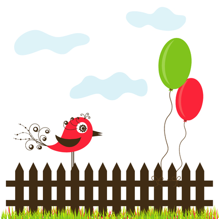 Template greeting card, vector illustrationのイラスト素材