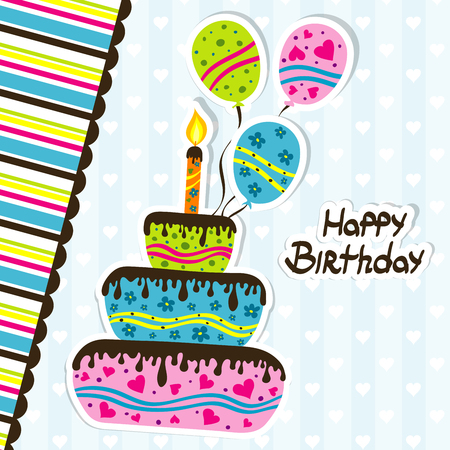 Template greeting card, vector illustrationのイラスト素材