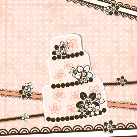 Template greeting card, vector illustrationのイラスト素材