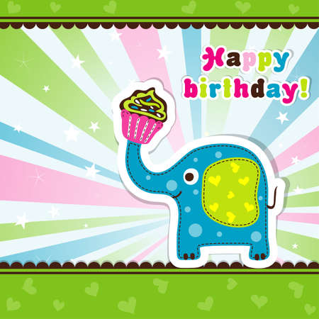 Template greeting card, vector scrap illustrationのイラスト素材