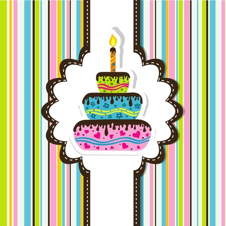 Template greeting card, vector illustrationのイラスト素材