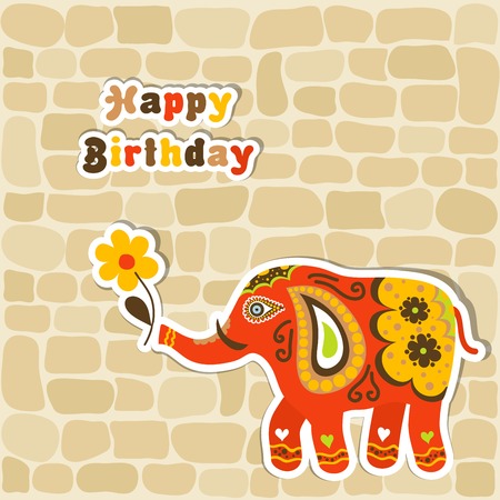 Template greeting card, vector illustrationのイラスト素材