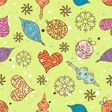 Seamless Christmas pattern, vector illustrationのイラスト素材