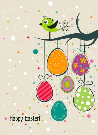 Template Easter greeting card, vector illustrationのイラスト素材