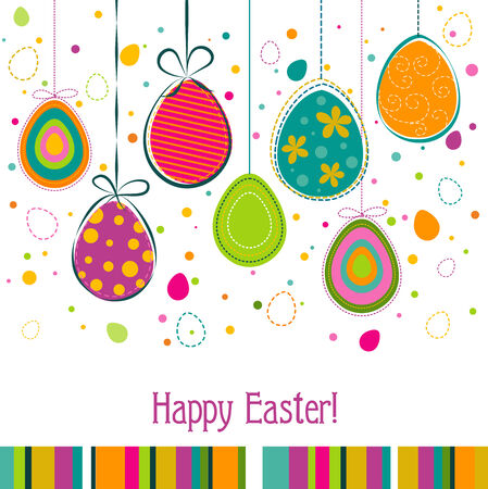 Template Easter greeting card, vector illustrationのイラスト素材