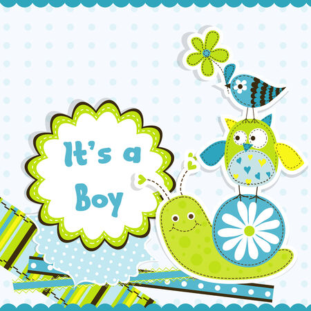 Template greeting card, vector scrap illustrationのイラスト素材