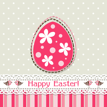 Template Easter greeting card, vector illustrationのイラスト素材