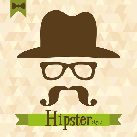 Hipster greeting card, vector illustrationのイラスト素材