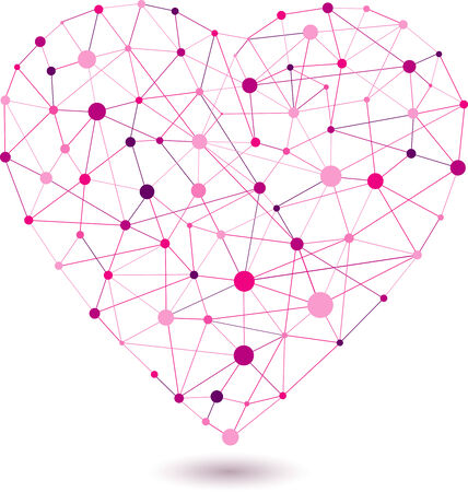 Abstract heart background, vector illustrationのイラスト素材