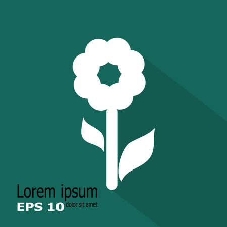 Birthday flower icon, vector illustrationのイラスト素材