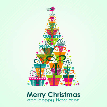 Christmas greeting card, vector illustrationのイラスト素材