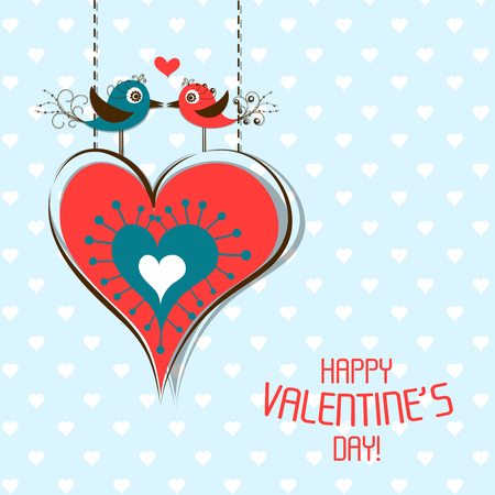 Template Valentine greeting card, vector illustrationのイラスト素材