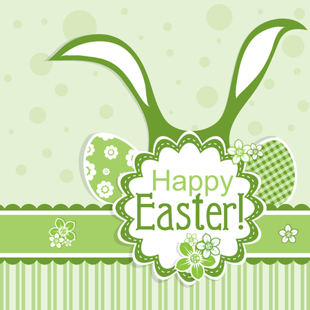 Template Easter greeting card, vector illustrationのイラスト素材