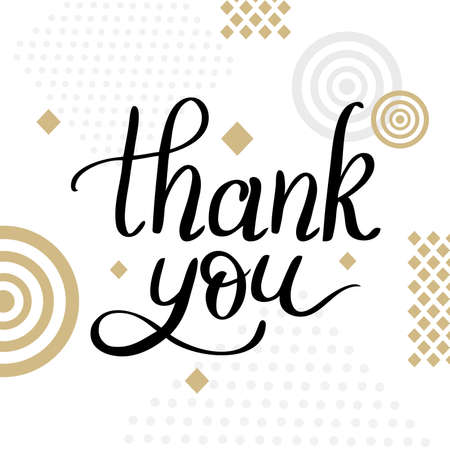 Thank you template for banner or posterのイラスト素材