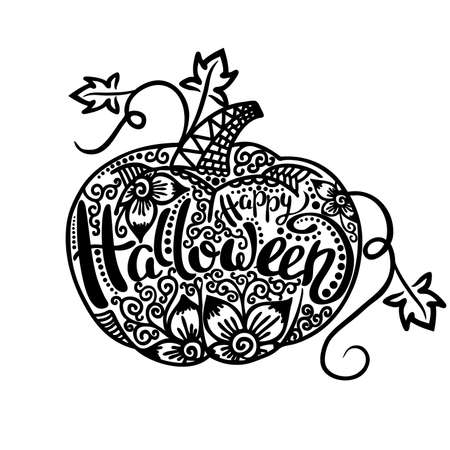 Happy Halloween pumpkin designのイラスト素材