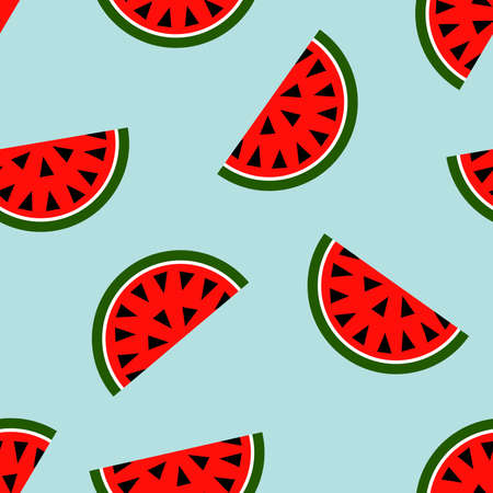 Seamless watermelon geometric pattern, vector illustration. Design backgrounds for invitation, brochure and promotion templateのイラスト素材