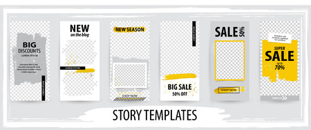 Trendy editable template for social networks story, vector illustration. Design backgrounds for social media.のイラスト素材