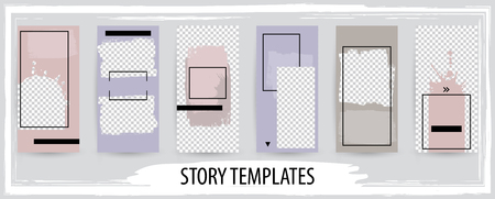 Trendy editable template for social networks story, vector illustration. Design backgrounds for social media.のイラスト素材