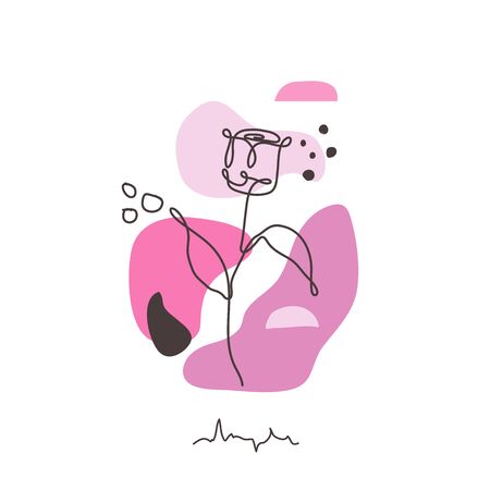 Hand drawn abstract floral background isolated on white. Vector flower background  for paper, cover, fabric, interior decor.のイラスト素材