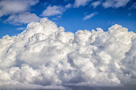 Cloudscape with blue sky and beautiful white cloud