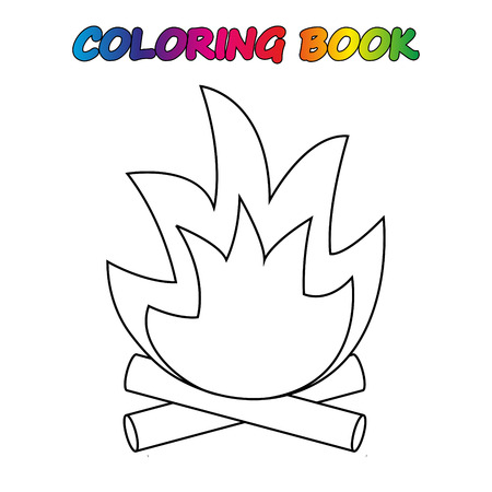 coloring book. Coloring page to educate preschool kids. Game for preschool kids. Vector cartoonのイラスト素材