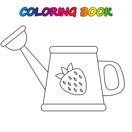 coloring book. Coloring page to educate preschool kids. Game for preschool kids. Vector cartoonのイラスト素材