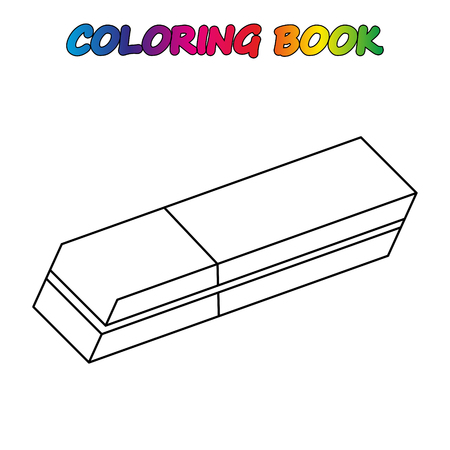 coloring book. Coloring page to educate preschool kids. Game for preschool kids. Vector cartoonのイラスト素材