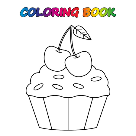 coloring book. Coloring page to educate preschool kids. Game for preschool kids. Vector cartoonのイラスト素材