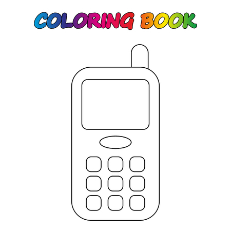 coloring book. Coloring page to educate preschool kids. Game for preschool kids. Vector cartoonのイラスト素材