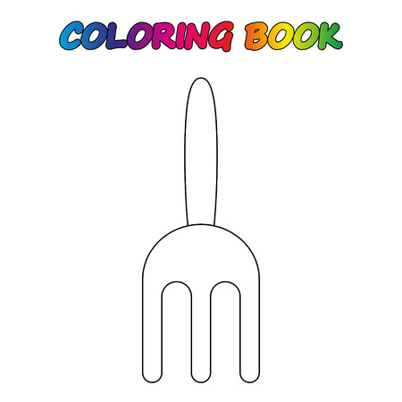 coloring book. Coloring page to educate preschool kids. Game for preschool kids. Vector cartoonのイラスト素材