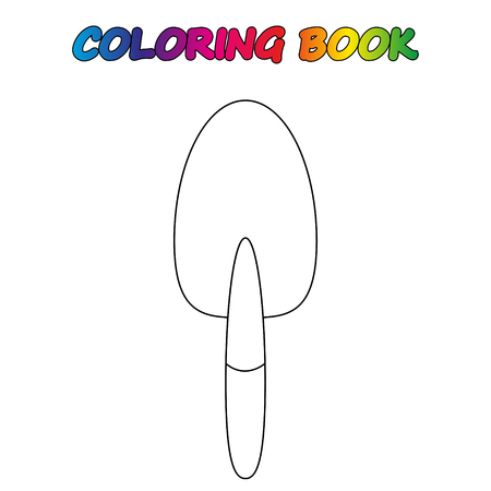 coloring book. Coloring page to educate preschool kids. Game for preschool kids. Vector cartoonのイラスト素材
